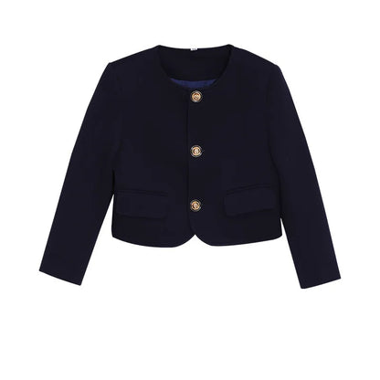 Kids School Uniforms Girls British Japanese Navy Jacket Suit Dress Boys Blazer Formal Outfits Chidren Student Clothes Class Sets