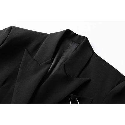 Japanese Uniform Luxury Man Clothing Yamamoto Style Blazer Cool Loose Streetwear Veste Costumes Homme Noir Mens Suits Jacket