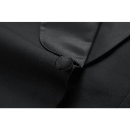 KIDWHXR Men Blazer British Style Solid Color Patchwork Turn Down Collar Male Suit Coat Single-breasted Wedding Man Outerwear