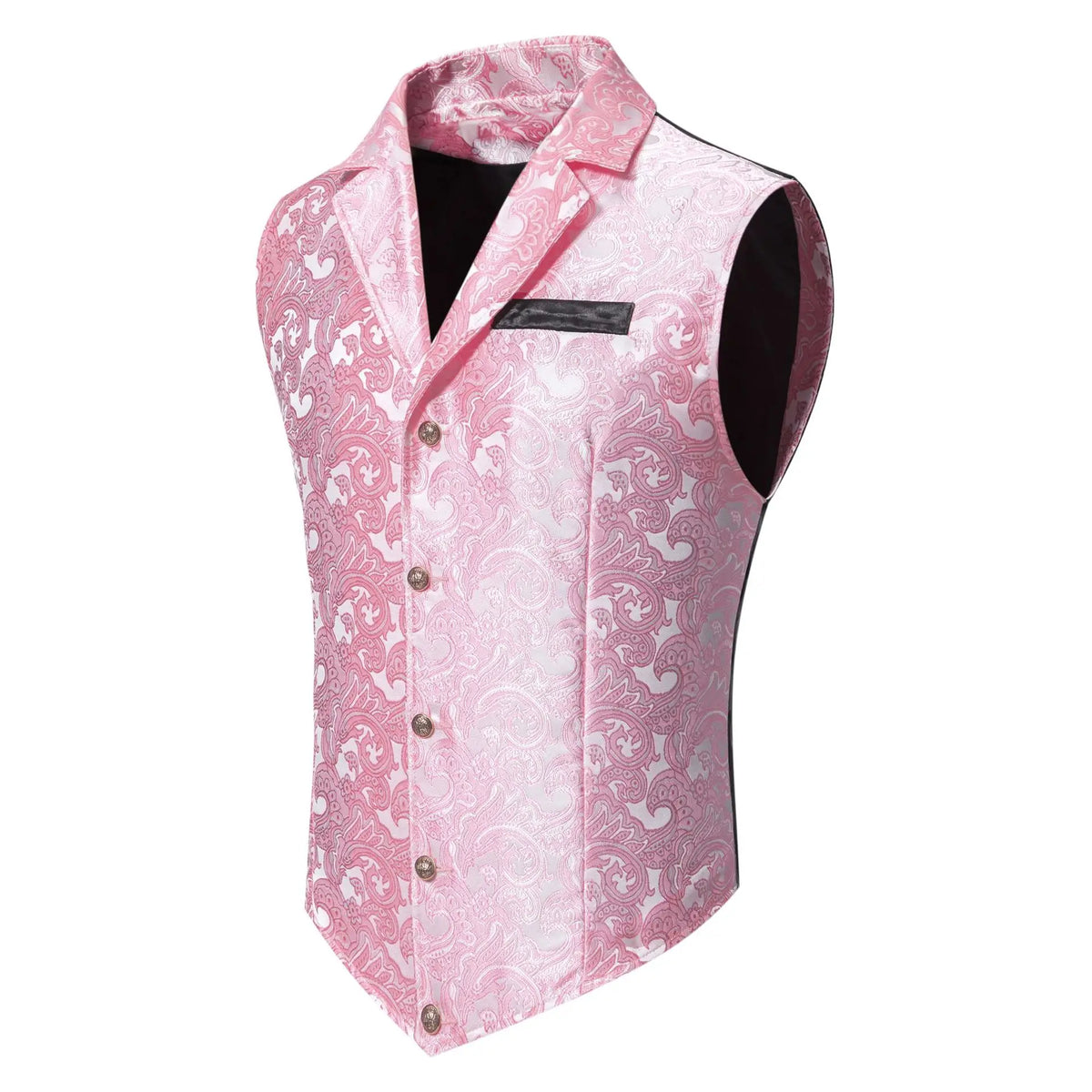 Men's Suit Vest Jacquard Smart Casual Single Breasted Slim Fit Waistcoat