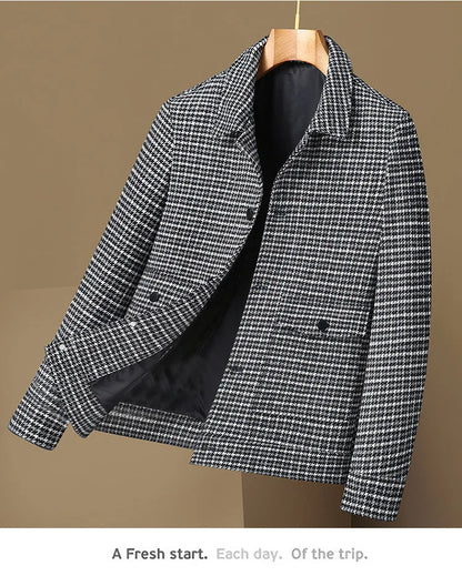 Large Size Men's Casual Jacket Lapel Shirt Handsome Spring Autumn Plus Fat Trendy Brand Loose Top for Youth