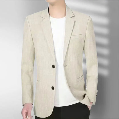 Spring And Autumn Style Casual New Blazer Middle Aged Men Shopping Daily Suit Jackets Comfortable Fashion Outerwear