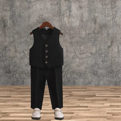 Toddler Boys' 1Year's Birthday Suit Children's Wedding Photography Suit Kids Spring Autumn Piano Catwalk Performance Suit
