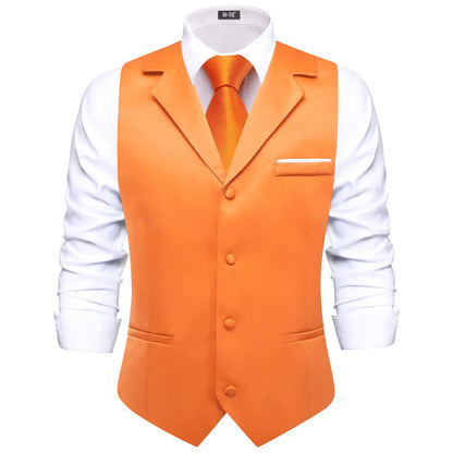 Men's Vest with Tie Jacquard V-Neck Waistcoat for Casual Business and Party Occasions – Champagne