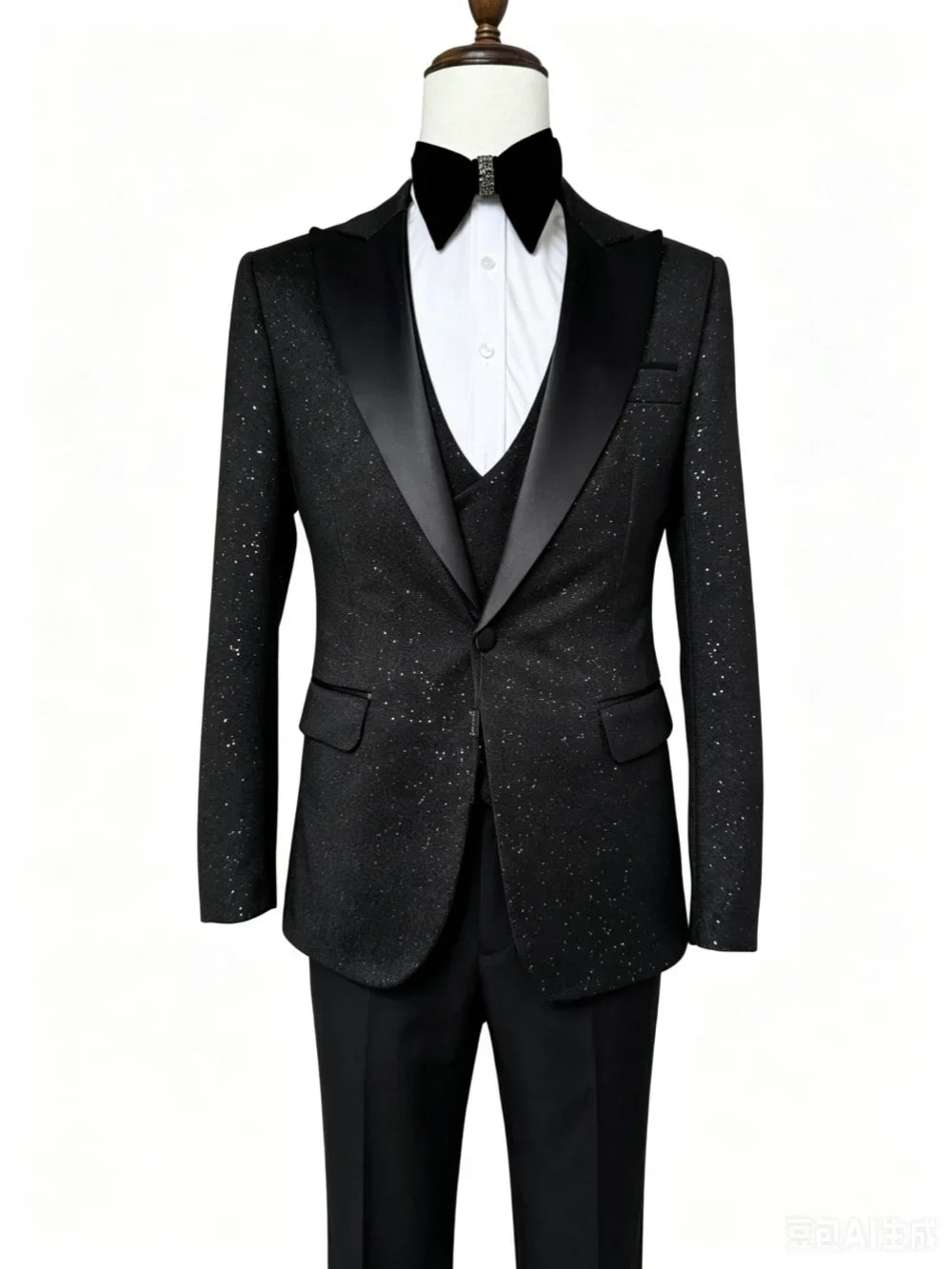 Formal Luxury Men's Suit Set 3 Pieces Banquet Party Wear High Quality Man Slim Fit Suits Wedding Groom Sets Performance Tuxedo