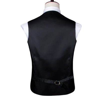 Men's Vest Embroidered Paisley Floral Waistcoat for Formal and Casual Wear — Green, Blue, Silver, Gray, Gold, Pink