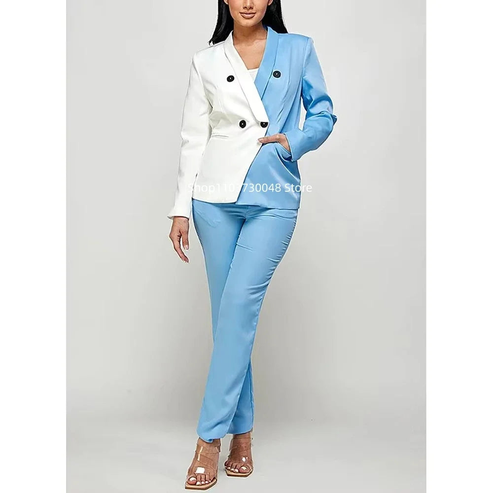 Women's Suit Party Wedding Fashion Style 2pcs Slim Fit Prom Blazer Pants Outfit Dress Evening Dresses for Prom Lady Clothes