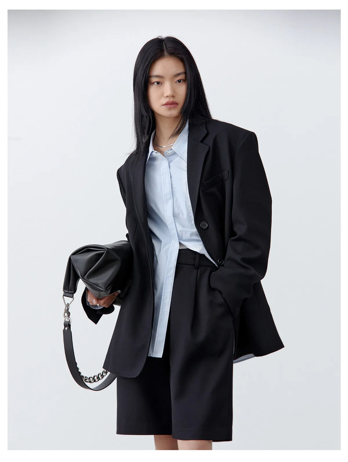 Fashion Women Woolen Blazers Solid Loose Casual Single-breasted Twill Suit Coat Office Ladies Jacket Spring Summer 2026