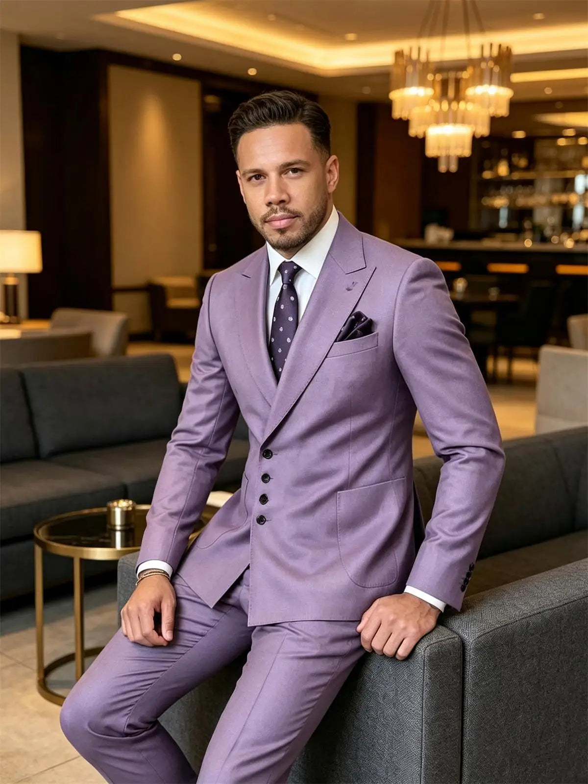 Slim Fit Men's Suits Single Breasted 2 Piece Jacket Pants Sets Wedding Formal Business Dinner Tuxedo High Quality Male Clothing