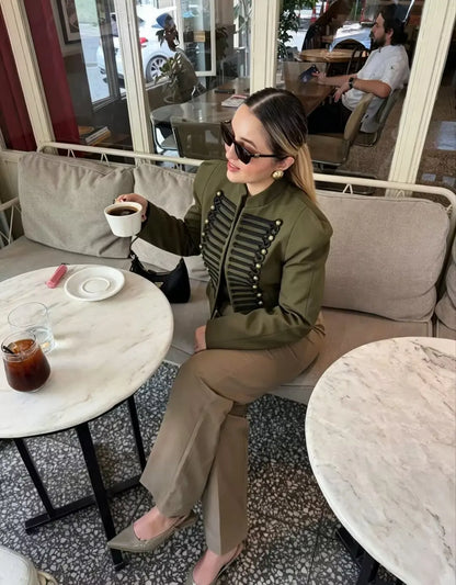 Women's Jackets Autumn 2026 New Fashion Retro Slim Short Elegant Warm Jackets Women's Street Chic Youth Travel Holiday Coats