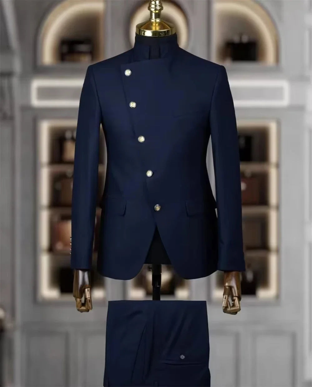Men's Single Breasted Slim Fit 2-Piece Suit Set – Casual Business & Wedding Formal Wear