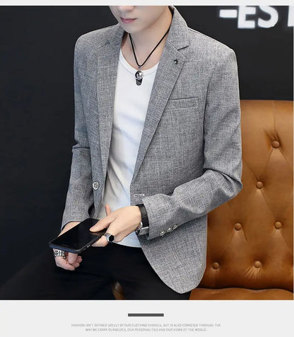 Blazer: Outdoor Fashion, Business-style, Gentleman's Wedding Host, Campus Casual, Relaxed, Korean-style, Youthful Men's Blazer
