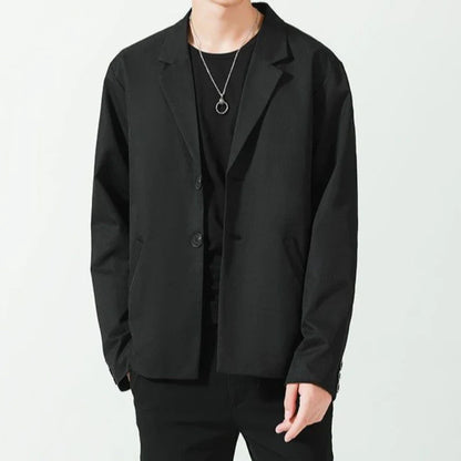 Men's Autumn Winter Loose Korean Style Casual Blazer Trendy Single Breasted Suit Jacket