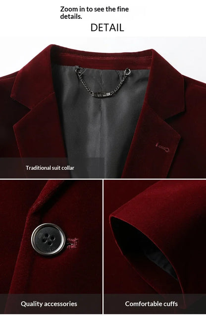 Blazer Men Fashionable Business Outdoor Travel Youth Campus Wedding Versatile Gentleman Host Slim-fit Casual Korean Style Blazer