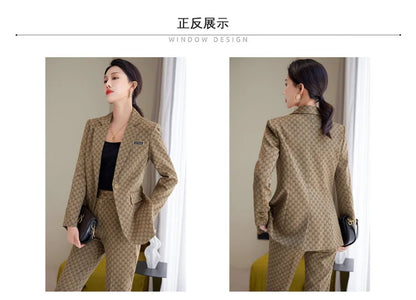 High Quality Fabric Women Business Suits With Pants and Blazer Coat Professional Autumn Winter Office Ladies Pantsuits Blazers