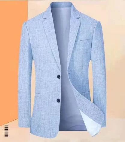 Blazer's New Men's Fashionable Business Wedding Banquet Casual Hosting Dress Is A High-end Middle-aged Thin Design  Blazer