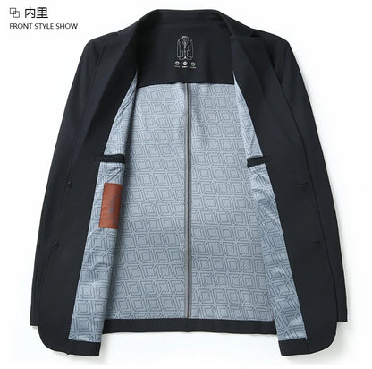2026 High Quality Fashion Handsome Autumn New Business Fashion Business Suit Solid Color Single West Coat M-4XL