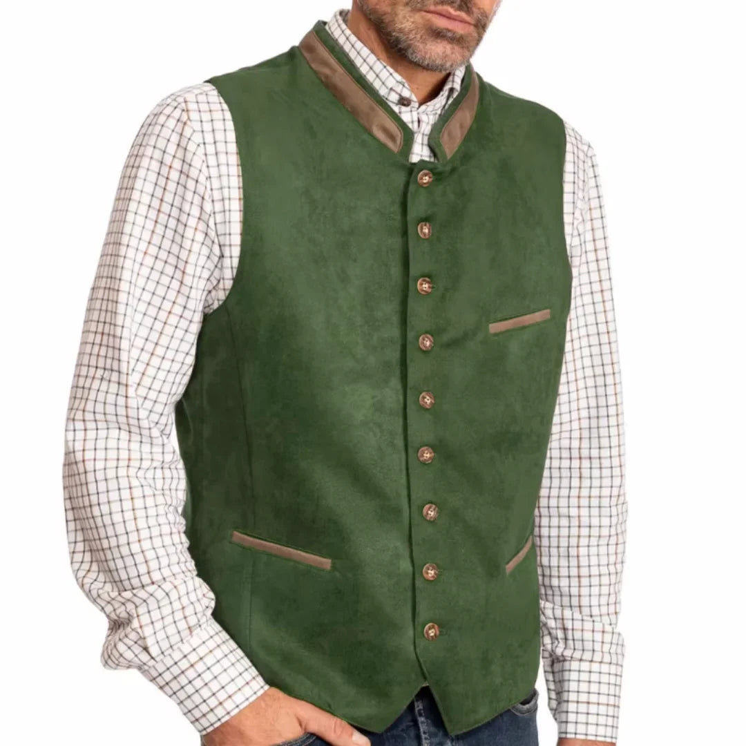 Men's Vest Single Breasted Formal Waistcoat for Wedding Banquet and Business