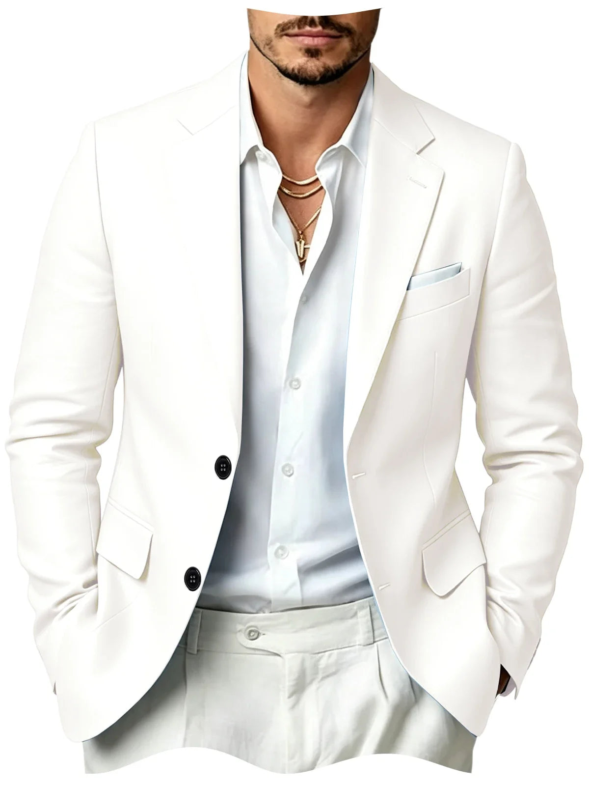 Men's Faux Leather Blazer Slim Fit 2 Button Notched Lapel Suit Jacket Business Formal Leather Sport Coat For Wedding Party