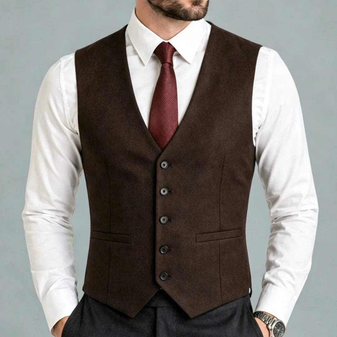 Men Suit Vest – Single Breasted Formal Waistcoat for Men