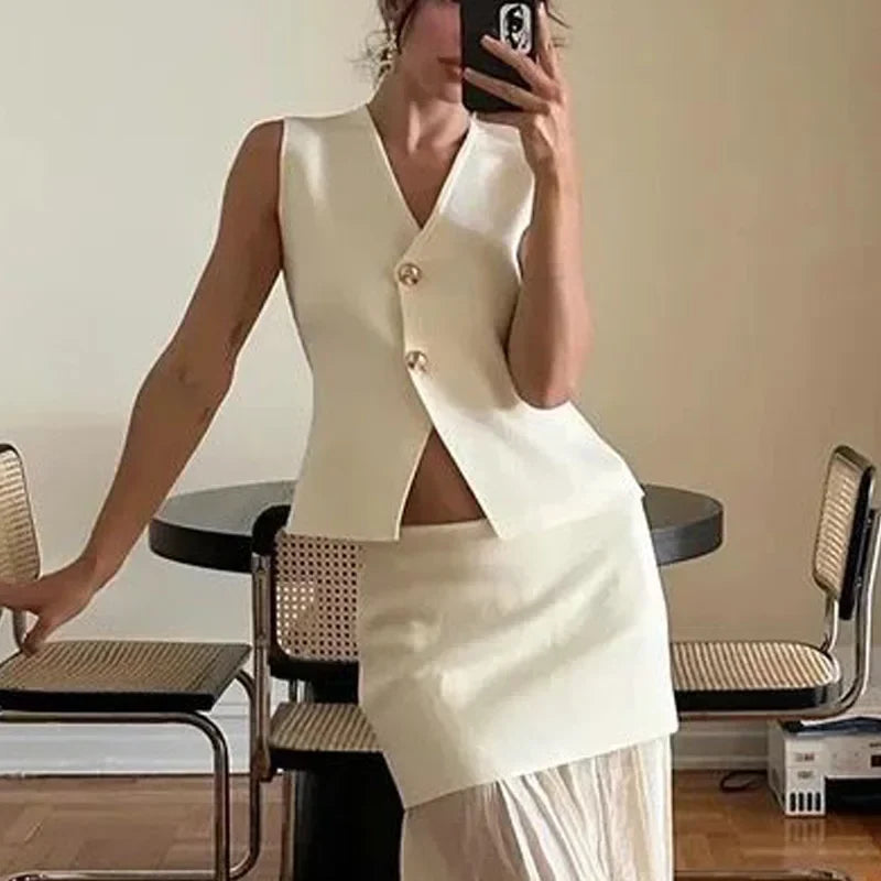 Womens Vest Sleeveless Knit Vest Women Outerwears Autumn Cropped Black Blue Vest Woman Elegant Off White Red Sweater Vests