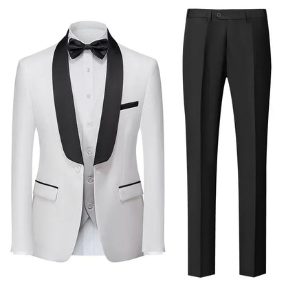 Men's Double Breasted Suit Set for Weddings and Formal Occasions