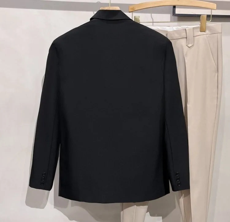 Men 2026 Korean Style Loose Blazer Spring Autumn Versatile Casual Suit Jacket Trendy Handsome Outerwear
