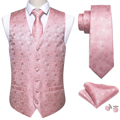 Men's Vest Embroidered Paisley Floral Waistcoat for Formal and Casual Wear — Green, Blue, Silver, Gray, Gold, Pink