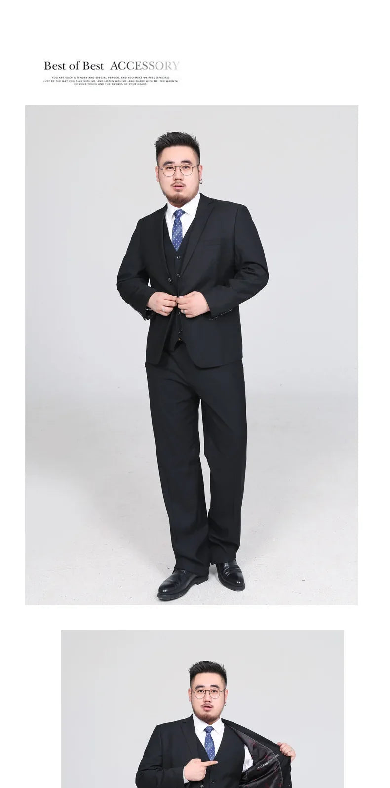 Men's Suit Vest Plus Size Single-Breasted Waistcoat Black Smart Casual Wedding Business