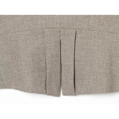 Elegant Women Tailored Blazers with Lapel Buttons New in Fitted Blazer with False Double Welt Pockets Spring Taupe Brown Outwear