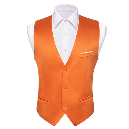 Men's Satin Vest Slim Fit Single-Breasted Waistcoat for Weddings and Formal Occasions