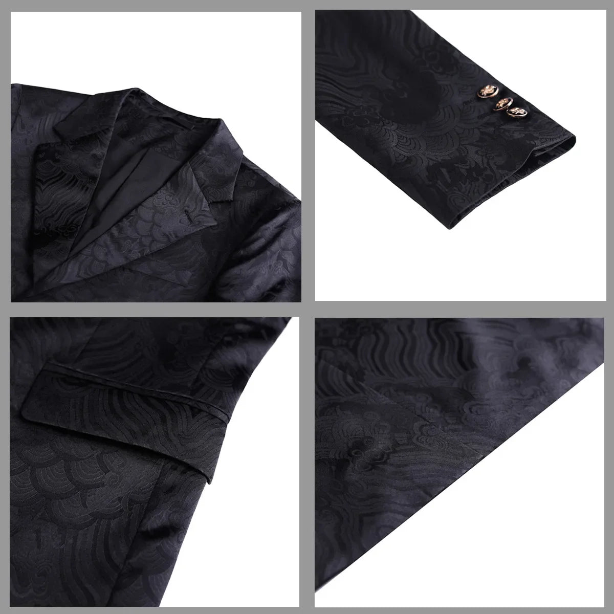Luxury Jacquard Casual Suit Jacket for Men Autumn Korean Fashion Business Social Blazers Handsome Office Wedding Dress Jacket