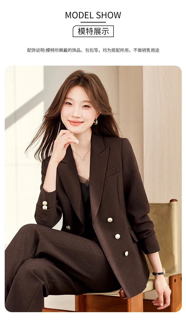 Fashionable professional women's wear. Two-piece pants + blazer, exquisite elegant, new style for spring summer 2026