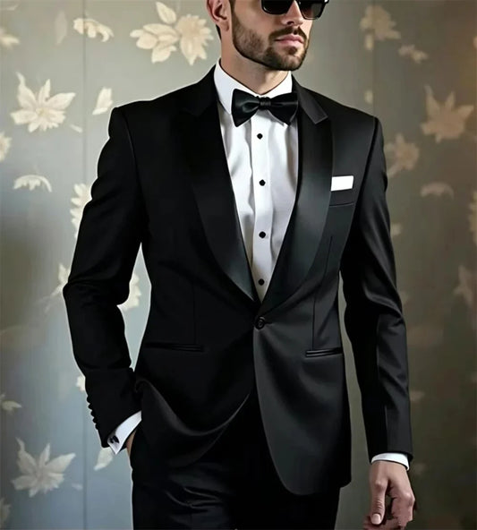Men's Suit Jacket Single Breasted Notch Lapel Formal Blazer for Weddings & Business
