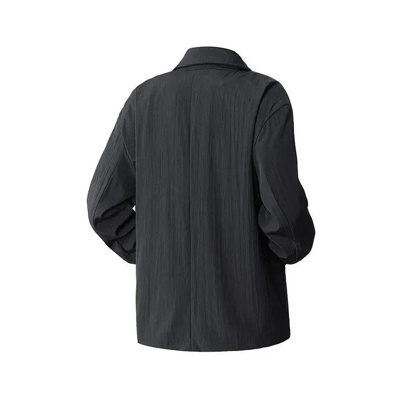 Men's Double Breasted Smart Casual Blazer – Black & Coffee | Spring Autumn Jacket