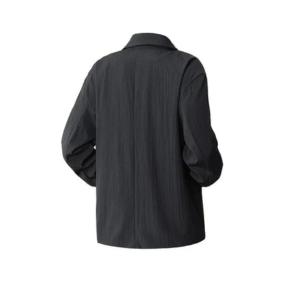 Men's Double Breasted Smart Casual Blazer – Black & Coffee | Spring Autumn Jacket