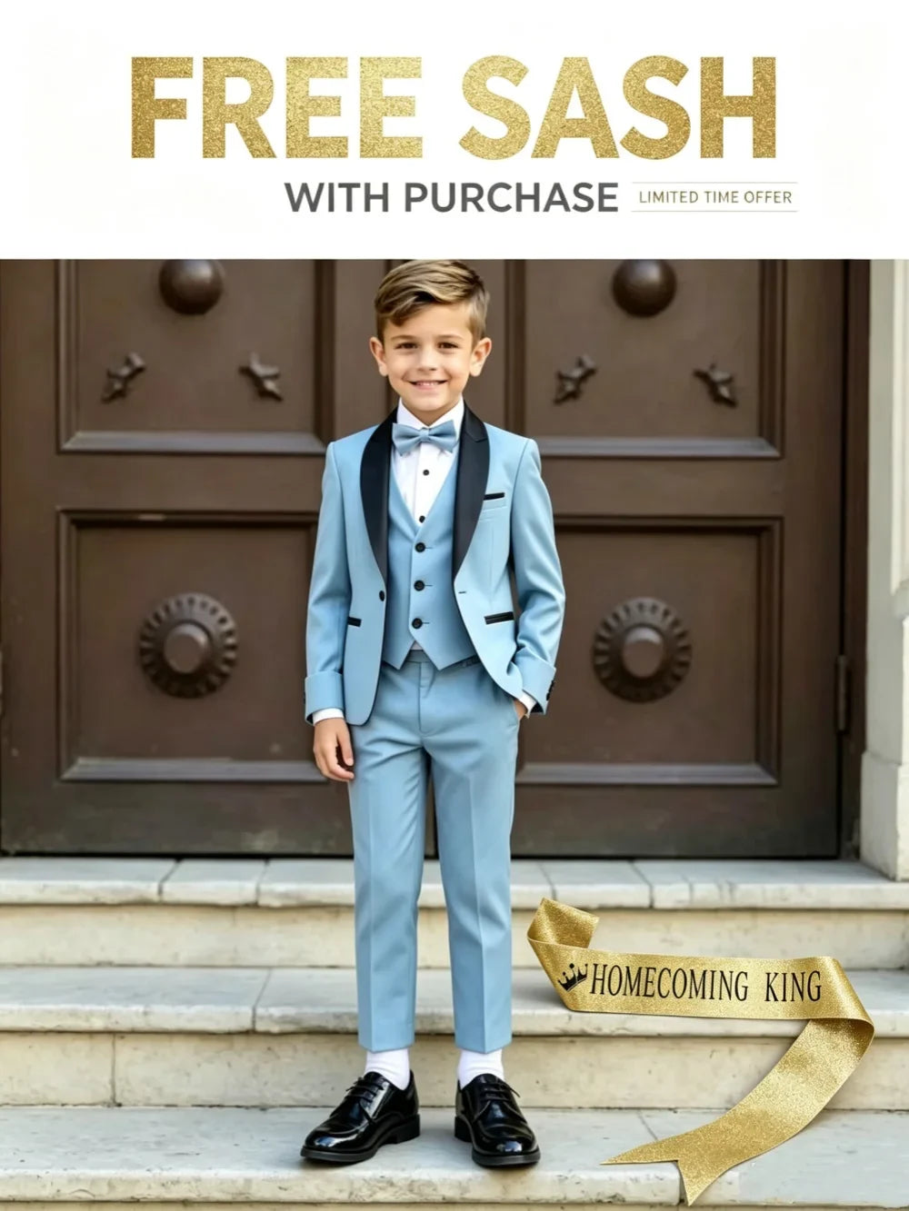 Boys Formal Suit Set 3 Pieces banquet Party Wear Handsome Smart Kids Slim Fit Suits Wedding Guest Clothes Plus Size