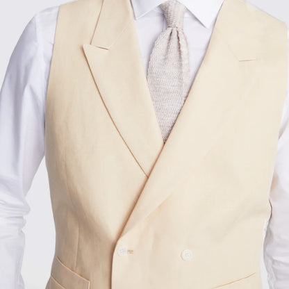 Men's Formal Vest Double Breasted Lapel Waistcoat for Weddings and Business