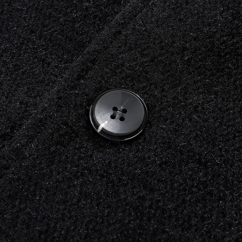 Mens Designer Knitted Wool Stretch Coat Casual Business Handsome Overcoat High Quality Fashion 2024