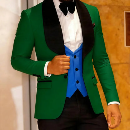 Men's Three-Piece Suit Floral Slim Fit including Jacket Vest And Pants with Paisley Pattern Suitable for Formal Occasions