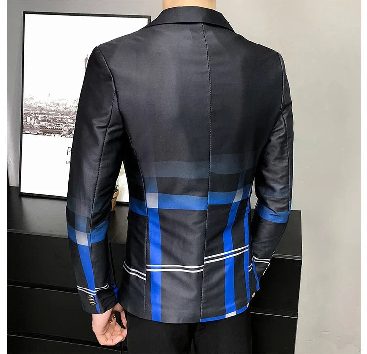 Men's Blazer Suit Jacket 2025 Spring New Fashion Korean Slim Suit Jacket Social Prom Dress Jacket Men's High Quality Clothing