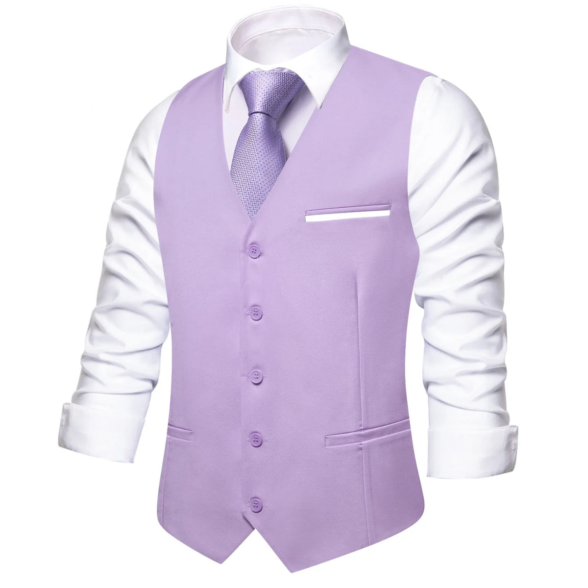 Men's Vest Set — Floral Paisley Waistcoat with Necktie, Pocket Square & Cufflinks for Weddings & Formal Events