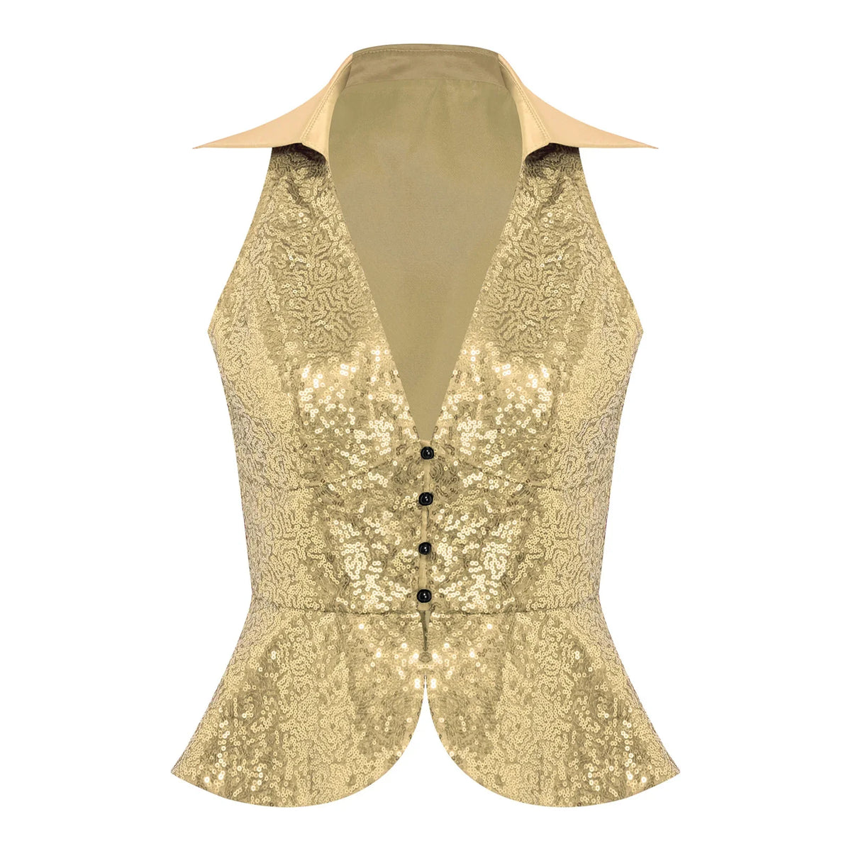 Womens Sequins Vest Fshion Sleeveless Jacket Bling Waistcoats Tops Rave Music Festival Party Nightclub Sparkly Disco Cosutme