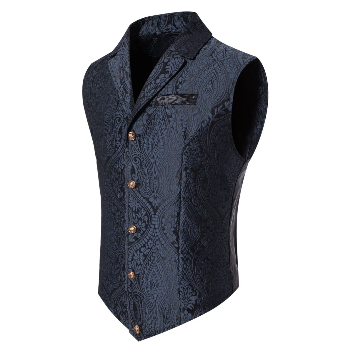 Men's Suit Vest Jacquard Smart Casual Single Breasted Slim Fit Waistcoat
