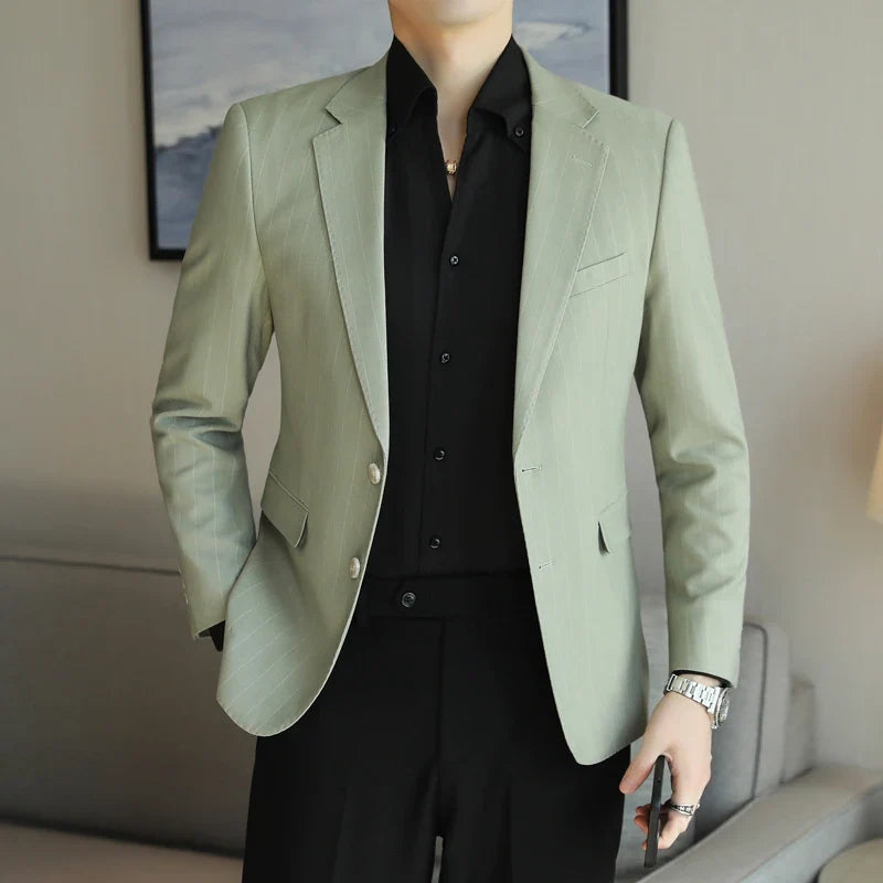 2024 Slim Fit Men's Wedding Casual Suit High-End All-in-One Handsome Two Button Fashion Boutique Single West Coat S-5XL