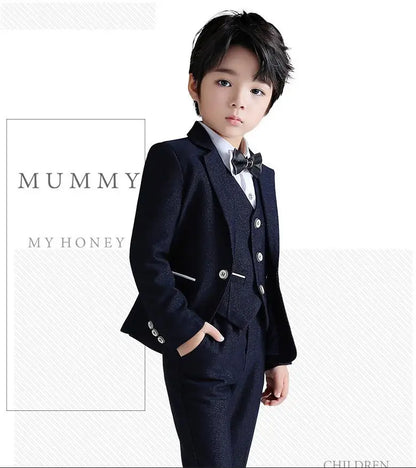 Low-price clearance sale Boys 3Pieces/Set Jacket Vest Pants Photography Suit Kids Piano Wedding Party Dress Children Costume
