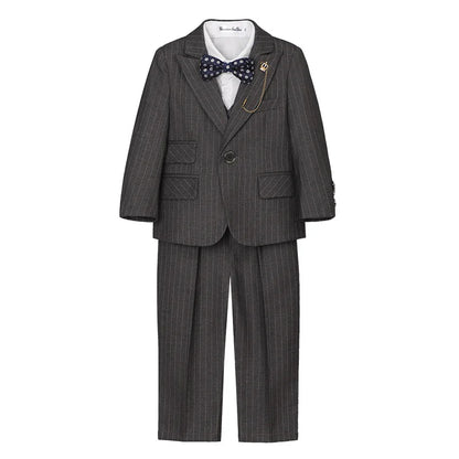 1-14Years Boys 3Pieces Formal Suits Set Kids Suit Jacket Vest Trousers Children's Wedding Birthday Party Pageboy Outfit