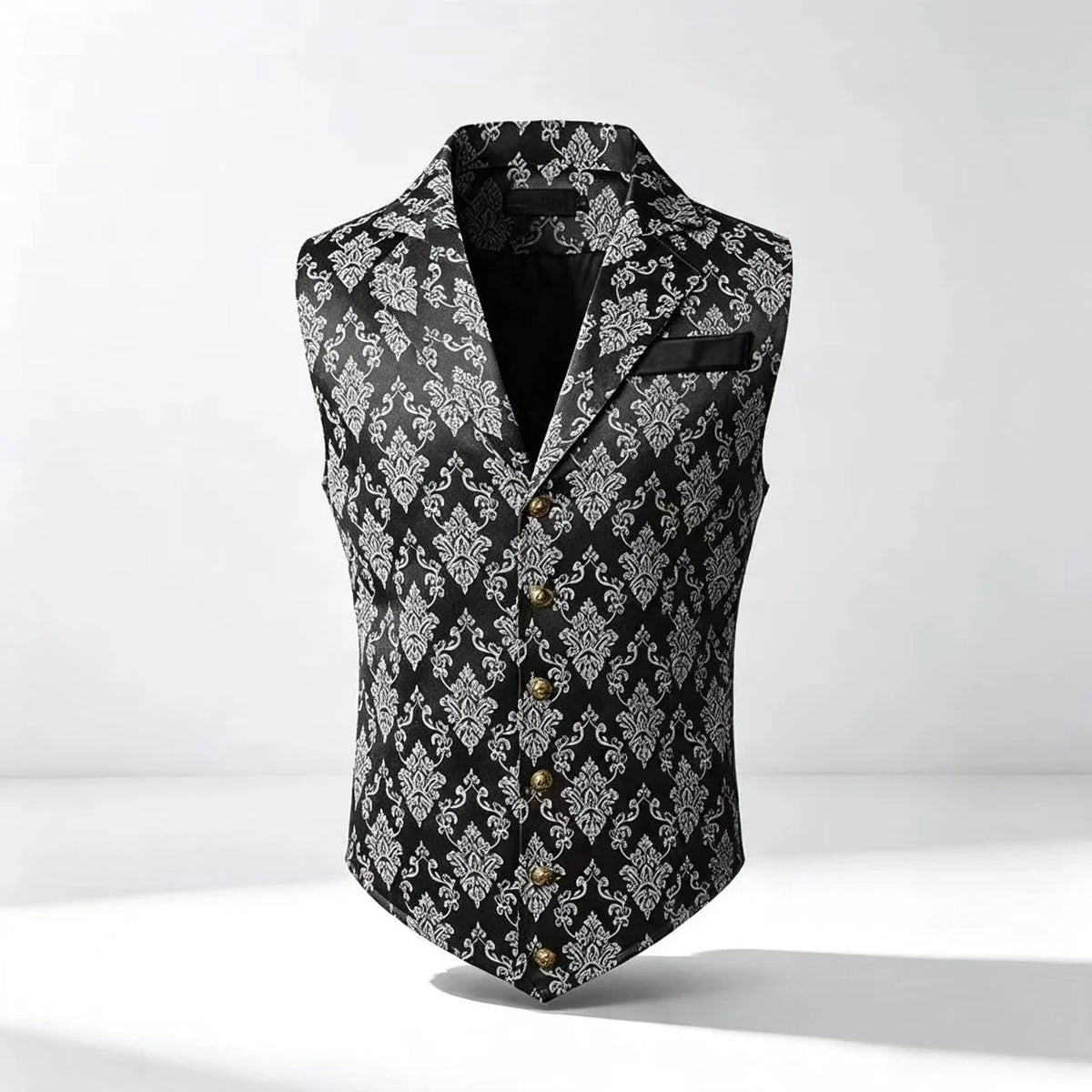 Men's Suit Vest – Floral Jacquard Waistcoat for Weddings & Formal Occasions