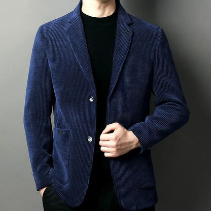 Men's High-Quality Corduroy Coat Autumn Winter Thick Velvet Casual Suit Jacket Handsome Ruffian Business Top Trend