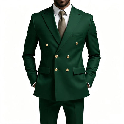 Costume 2 pièces ajusté pour homme, veste de costume et pantalon assorti, pour tenue de cérémonie, d'affaires ou de mariage